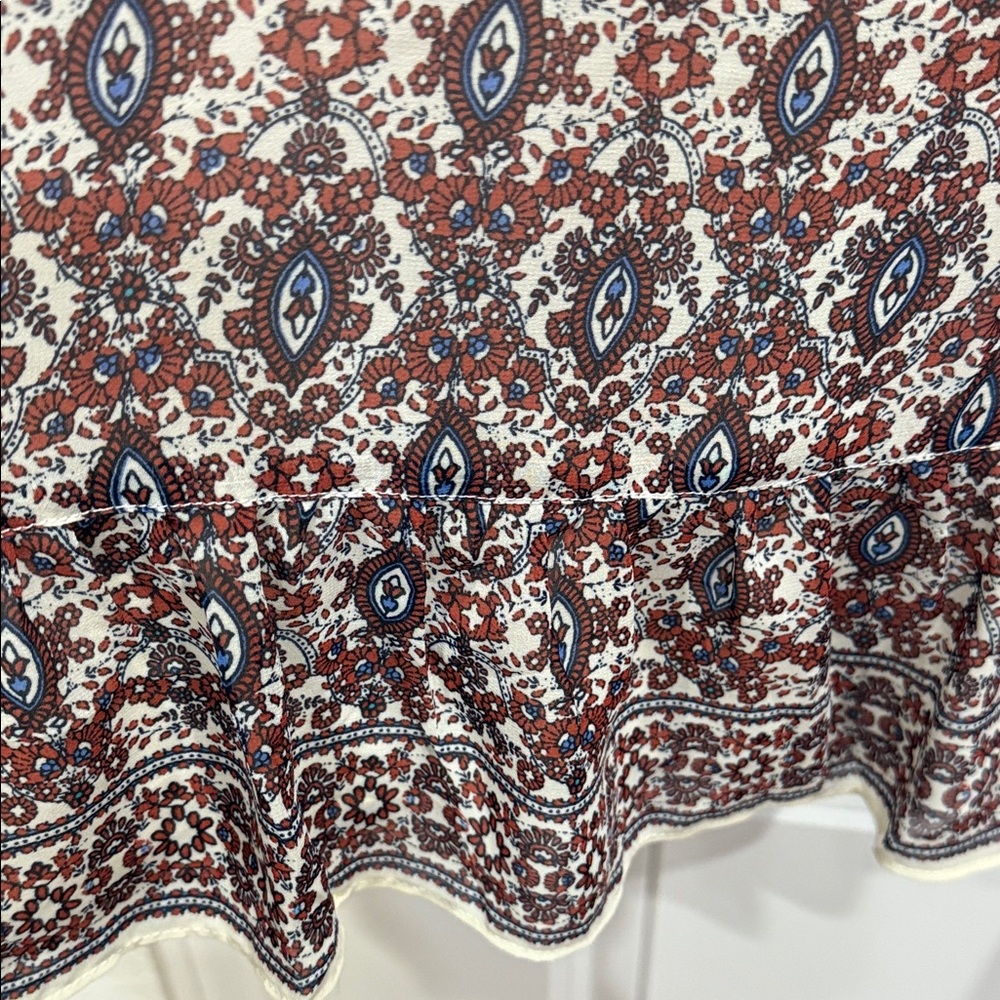 Max Studio Cream and Rust Patterned Dress - Picture 4 of 9